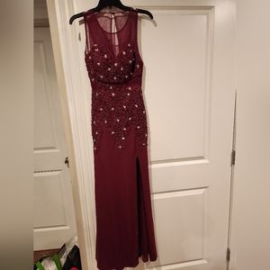Size 3 dark red ballroom/prom gown